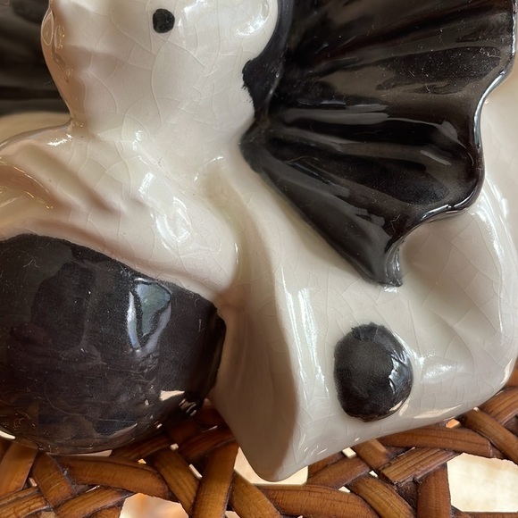 VTG Clowncore Art Deco Pantomime Black White Minimalist Ceramic Pierrot - Picture 6 of 15